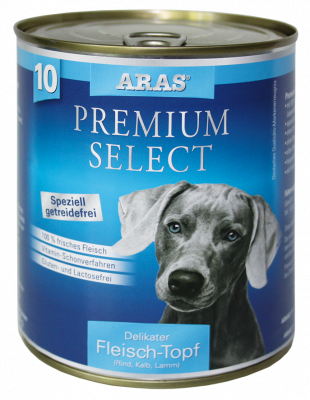 Aras Premium Select 10 - pyszny mix mięs (wołowina, cielęcina, jagnięcina) (bez zbóż) 820 g