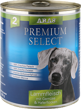 Aras Premium Select 2 jagnięcina z warzywami i płatkami owsianymi 820 g