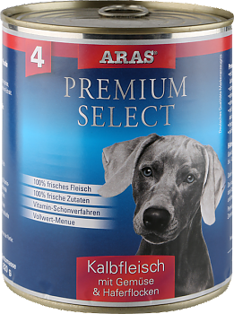 Aras Premium Select 4 cielęcina z warzywami i płatkami owsianymi 820 g