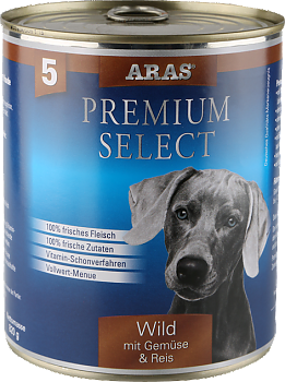 Aras Premium Select 5 dziczyzna z warzywami i ryżem 820 g